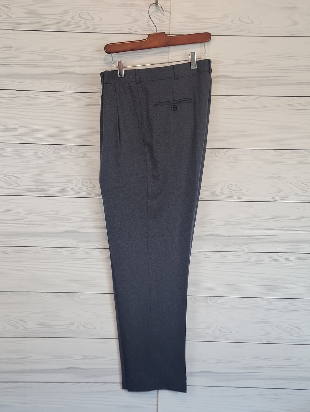 Dockers Slates Classic Men's Dress Trousers in Dark Grey Size 36"X34" Wool Blend